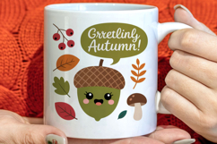 Cute Autumn Season Welcome Clipart PNG Product Image 1