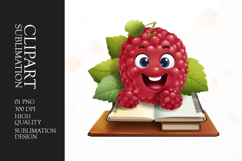 Cute Strawberry cartoon character clipart sublimation png Product Image 1