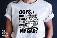 CAT SARCASTIC QUOTE SUBLIMATION T-SHIRT DESIGN Product Image 1