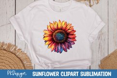 Vibrant Sunflower Watercolor Clipart Sublimation Product Image 1