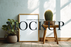 Wooden poster frame mockup Product Image 1