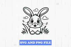 Cute bunny SVG Design for T-Shirts and Mugs Product Image 1