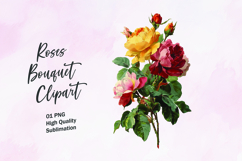 Rose Bouquet Clipart Sublimation PNG Product Image 1