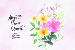 Abstract flower bouquet clipart png Product Image 1