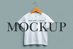 Kids white t-shirt mockup Product Image 1