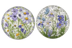 Stained Glass Wildflowers Sublimation Set Product Image 3