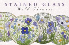 Stained Glass Wildflowers Sublimation Set Product Image 1