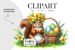 Easter Squirrel Clipart PNG Product Image 1