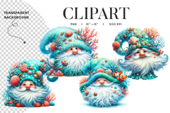 Ocean Reef Gnome Clipart PNG Product Image 1