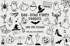 Funny Halloween Line Art Clipart SVG|PNG|EPS, BUNDLE. Product Image 1