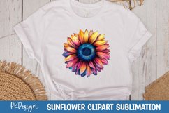 Vibrant Sunflower Watercolor Clipart Sublimation Product Image 1