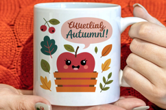 Cute Autumn Season Welcome Clipart PNG Product Image 1