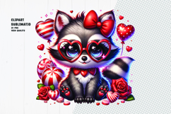 Valentine Raccoon With Hearts &amp; Candy Product Image 1