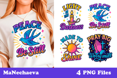 Christian Sublimation Clipart | Peace Be Still PNG Product Image 1