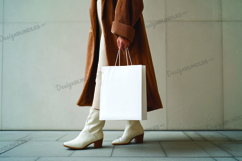 Girl holding tote bag mockup Product Image 1