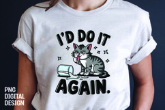 CAT SARCASTIC QUOTE SUBLIMATION T-SHIRT DESIGN Product Image 1