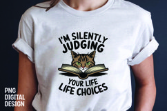 CAT SARCASTIC QUOTE SUBLIMATION T-SHIRT DESIGN Product Image 1