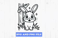 Cute bunny SVG Design for T-Shirts and Mugs Product Image 1