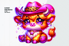Pink Cowboy Highland Cow Product Image 1