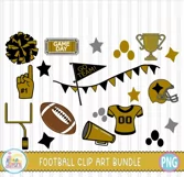 Football Doodle Letters Gold Black Alphabet clipart Product Image 2