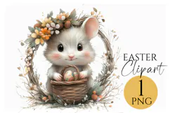 Easter Mouse Clipart | Cute Woodland Animal PNG File Product Image 1