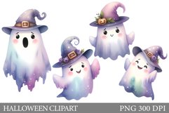 Cute Ghost Clipart. Halloween Clipart Product Image 1