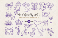 Mardi Gras SVG BUNDLE| Decorative Carnival Clipart. Product Image 1