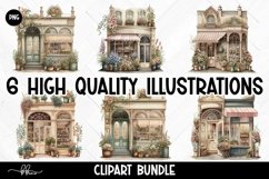 Watercolor Flower Shop V2 Clipart Illustration Bundle Product Image 1