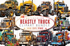 Beastly Truck Sublimation Clipart Bundle Product Image 1