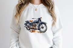 Vintage Motorcycle Watercolor Clipart Bundle Product Image 2