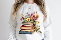 Vintage Books and Flower Clipart Bundle Product Image 2