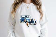 Watercolor Vintage Car Clipart Bundle Product Image 2