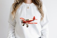 Vintage Airplane Watercolor Clipart Bundle Product Image 2