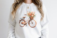 Watercolor Vintage Floral Bike Clipart Bundle Product Image 2