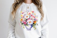 Watercolor Vase with Flowers Clipart Bundle Product Image 2