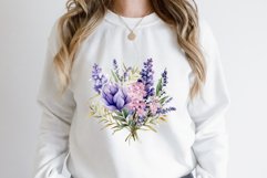 Watercolor Lavender Floral Bouquet Bundle Product Image 2