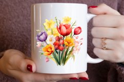 Spring Flowers Watercolor Clipart Bundle Product Image 3