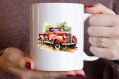 Watercolor Vintage Truck Clipart Bundle Product Image 3