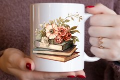 Vintage Books and Flower Clipart Bundle Product Image 3