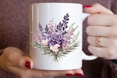 Watercolor Lavender Floral Bouquet Bundle Product Image 3