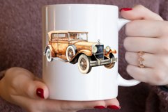 Watercolor Vintage Car Clipart Bundle Product Image 3