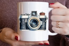 Watercolor Vintage Camera Clipart Bundle Product Image 3