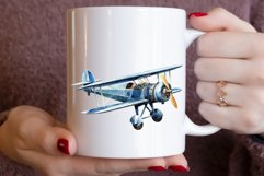 Vintage Airplane Watercolor Clipart Bundle Product Image 3