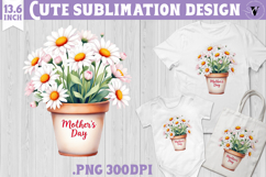 Mothers day clipart | Daisies in Pot Product Image 1
