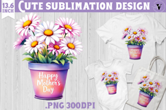 Mothers day clipart | Daisies in Pot Product Image 1