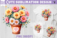 Mothers day clipart | Flowers in Pot Product Image 1
