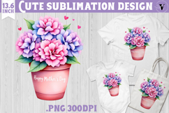 Mothers day clipart | Flowers in Pot Product Image 1