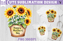 Mothers day clipart | Sunflowers in Pot Product Image 1