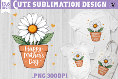 Mothers day clipart | Daisies in Pot Product Image 1
