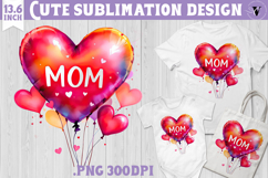 Mothers day clipart | Heart Balloon Product Image 1